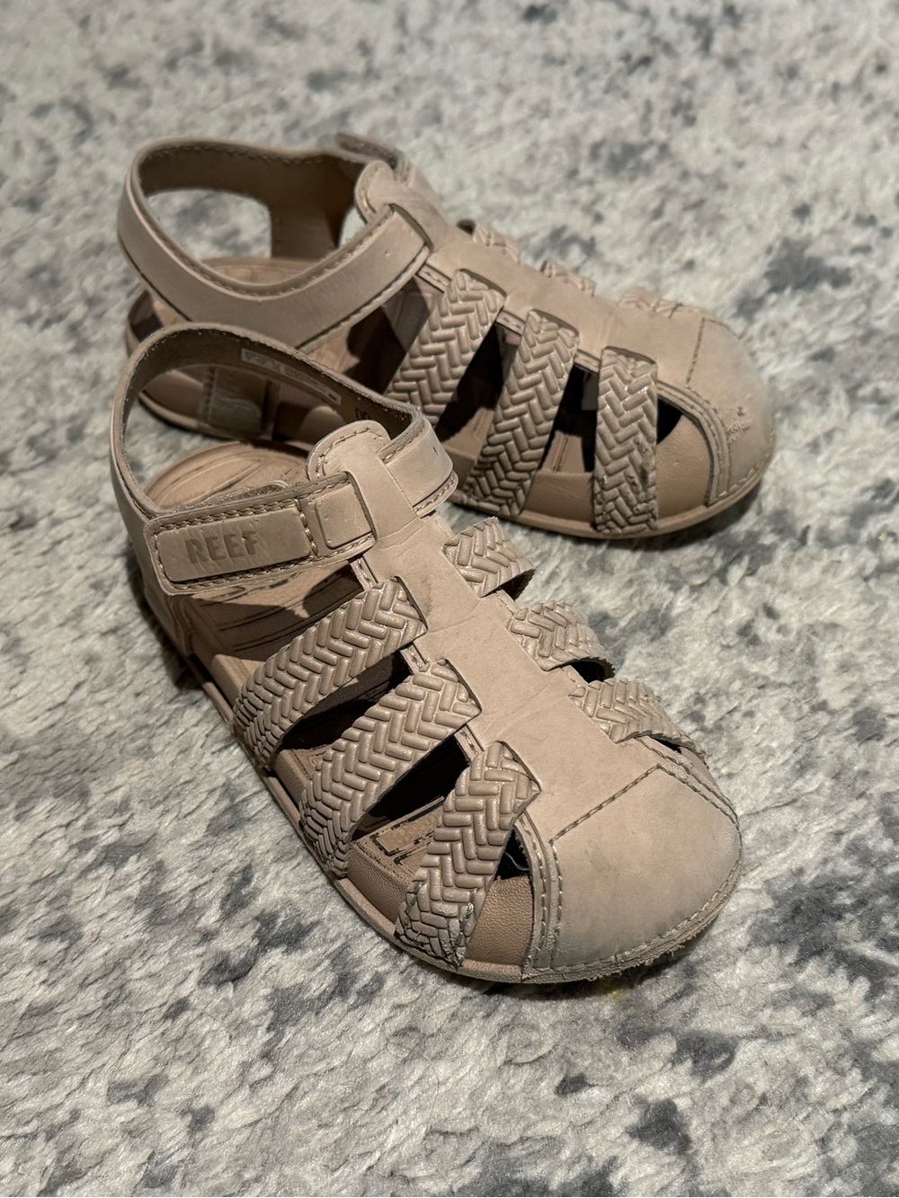 Reef Kids Water Beachy Tan / Beige Braided Fisherman Sandals